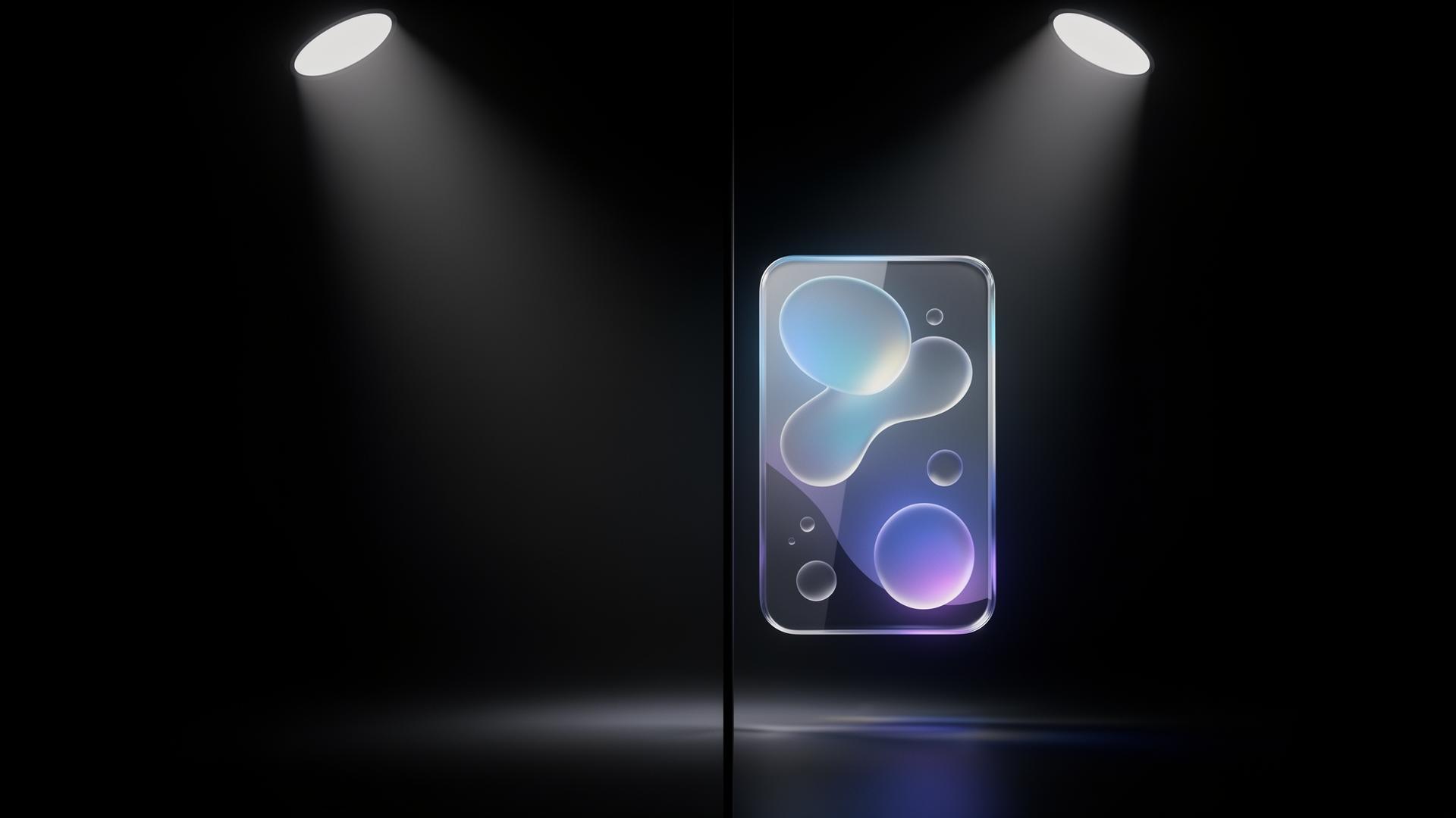 Split lighting transition between an old and a new website interface