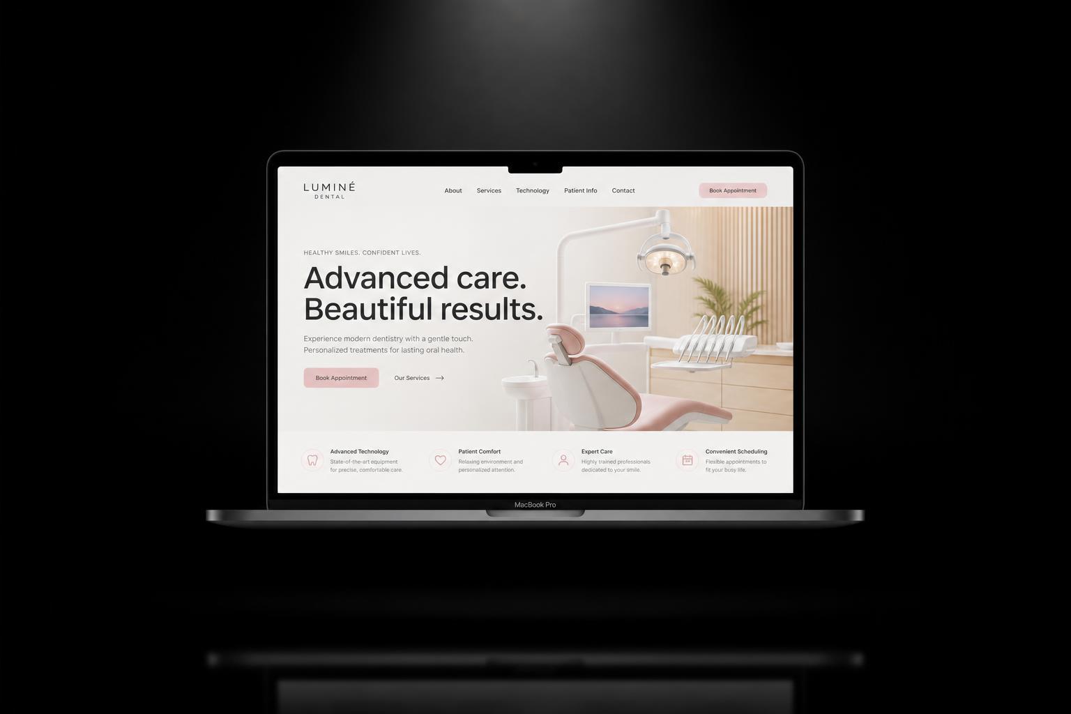 Luminé Dental — Dental website by PrimedWeb