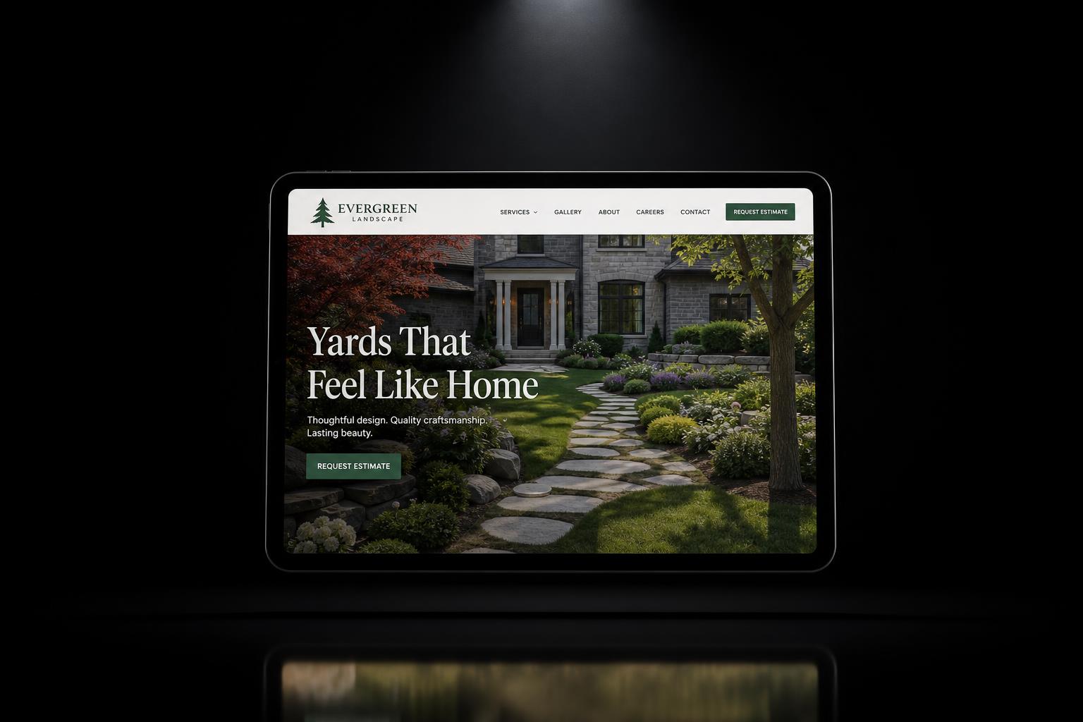 Evergreen Landscape — Landscaping website by PrimedWeb